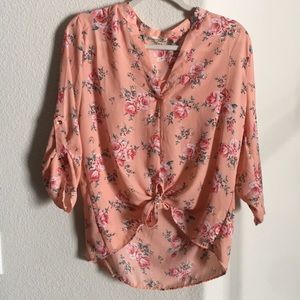 👚🌷Pink blouse with flowers🌷👚